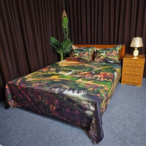 Panel Cotton Bed Sheet for Double Bed