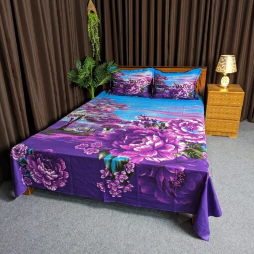 Panel Cotton Bed Sheet for Double Bed