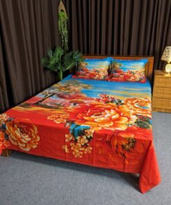 Panel Cotton Bed Sheet for Double Bed