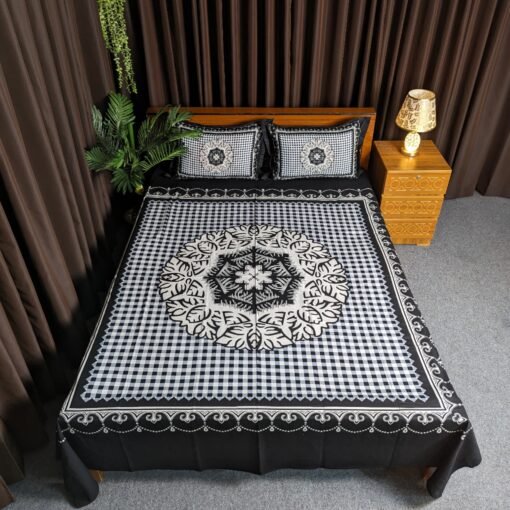 Panel Cotton Bed Sheet for Double Bed - Image 6