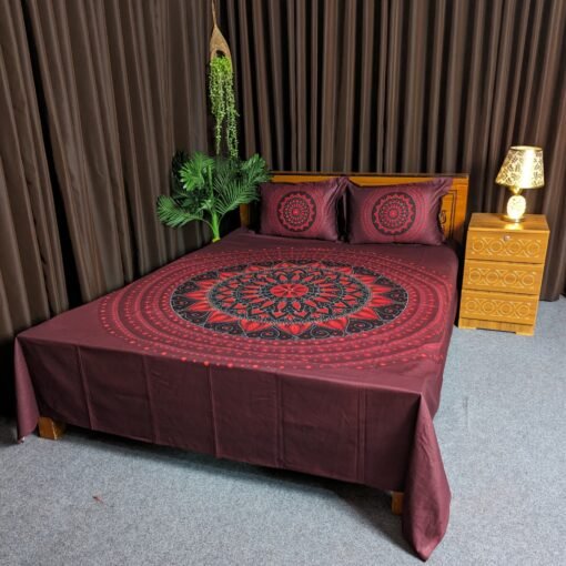 Panel Cotton Bed Sheet for Double Bed