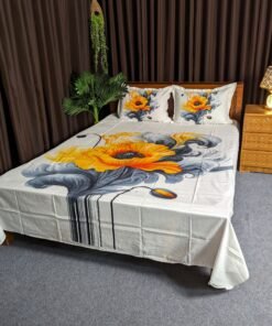Panel Cotton Bed Sheet for Double Bed