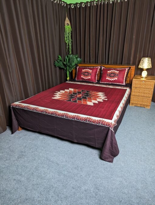 Panel Cotton Bed Sheet for Double Bed