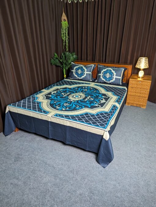 Panel Cotton Bed Sheet for Double Bed