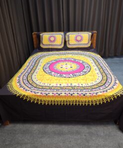 Panel Cotton Bed Sheet for Double Bed