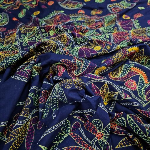 Jamalpuri Nakshi Kantha - hand stiched Quilt for All Seasons