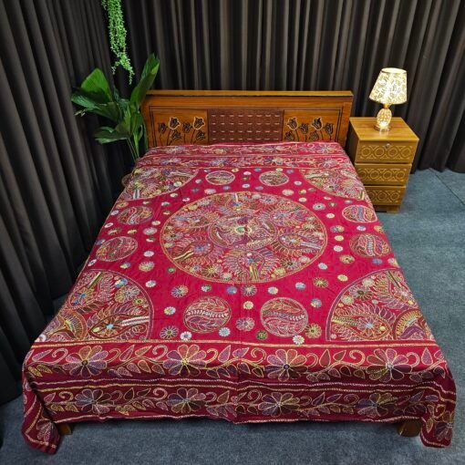 Jamalpuri Nakshi Kantha - hand stiched Quilt for All Seasons - Image 2