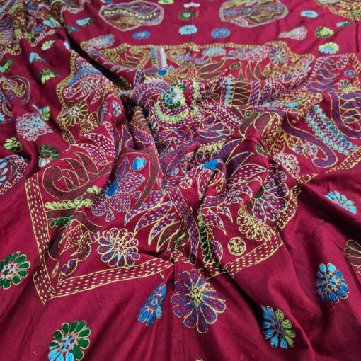 Jamalpuri Nakshi Kantha - hand stiched Quilt for All Seasons