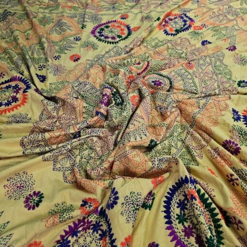 Jamalpuri Nakshi Kantha - hand stiched Quilt for All Seasons