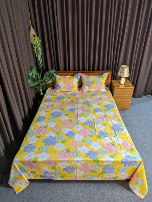 Pure Cotton Fabric Bed sheet – Soft, Breathable & Skin-Friendly - Image 3