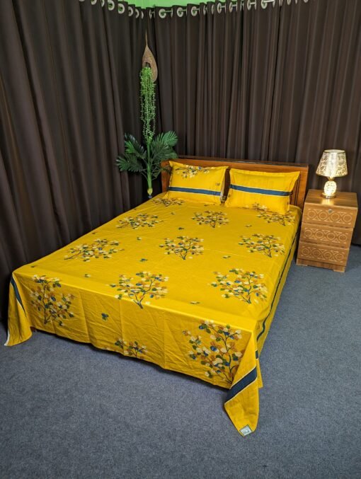 Twill Cotton Bed Sheet for Double Bed