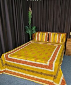 Hand Block Bed Sheet for Double Bed