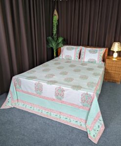 Hand Block Bed Sheet for Double Bed