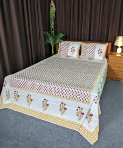 Hand Block Bed Sheet for Double Bed