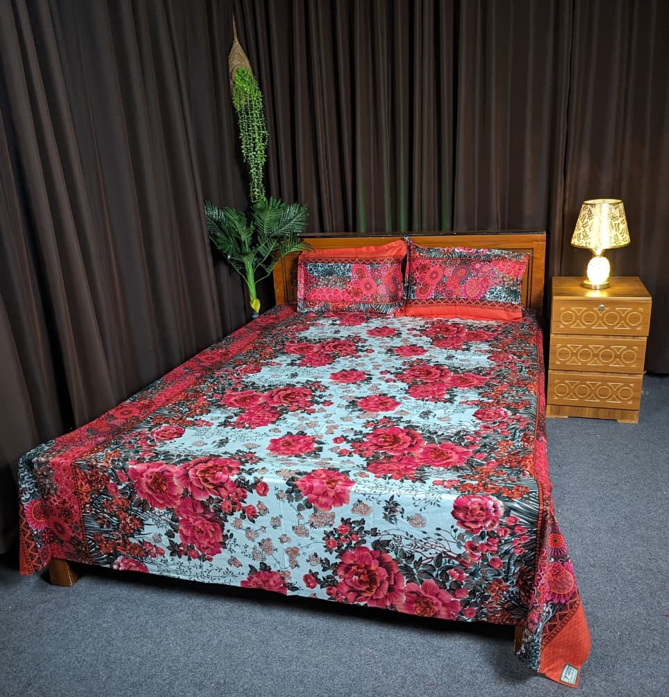 Twill Cotton Bed Sheet for Double Bed